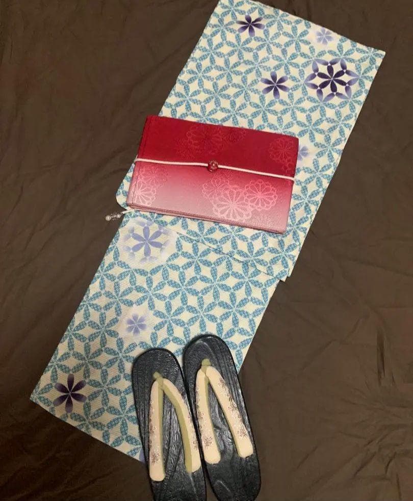 ◆最高級【綿絽浴衣】古典雪繋ぎの涼し水青蒼ゆかた◆着物としても着用可◆新品未使用