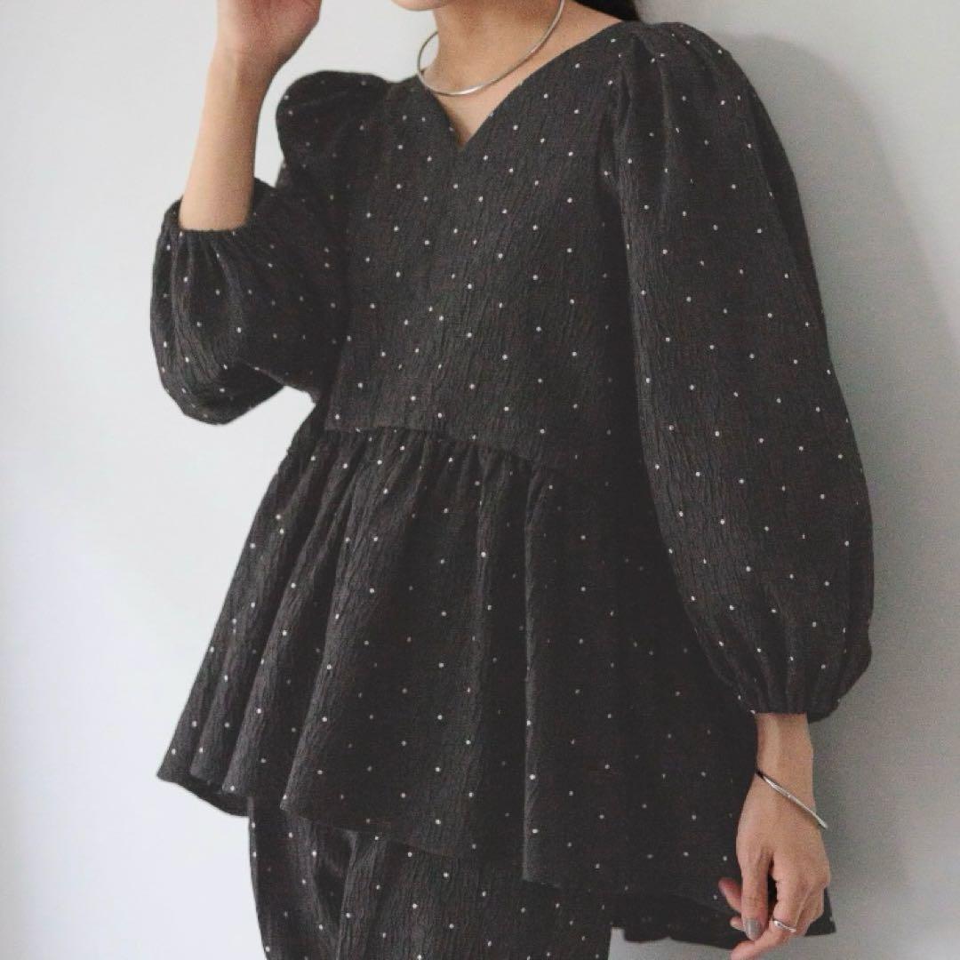 【新品未使用】LOWRYS FARM dayme ジャガードブラウス