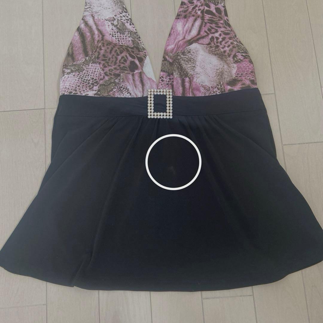 REAL MA＊RS ★キラキラビジュー付き　ホルダーネックリボンキャミ