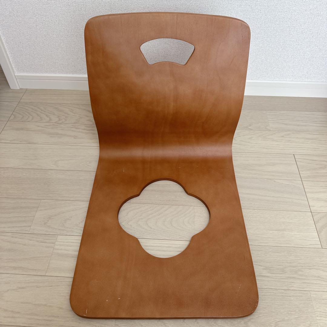 【7脚まとめて】木製座椅子　曲げ座椅子　和座椅子　旅館椅子　温泉椅子　ブラウン