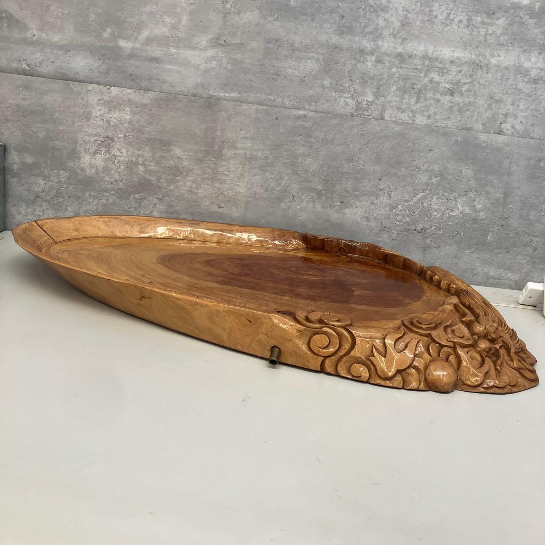 アンティーク 中国骨董 龍彫刻 天然木 原木茶盤 工芸茶盤 茶器 茶船 敷板