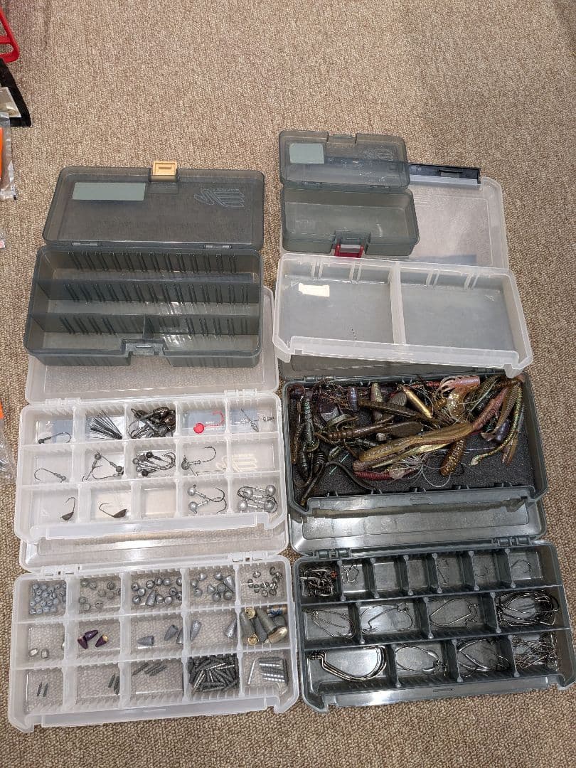 【セール中】バス釣り引退セット　ワーム　ルアー　フック　シンカー　ボックス