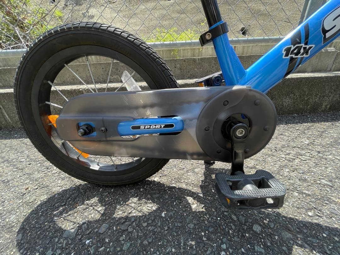 田んぼ様STRIDER 14x バランスバイク 青　正規キックスタンド付