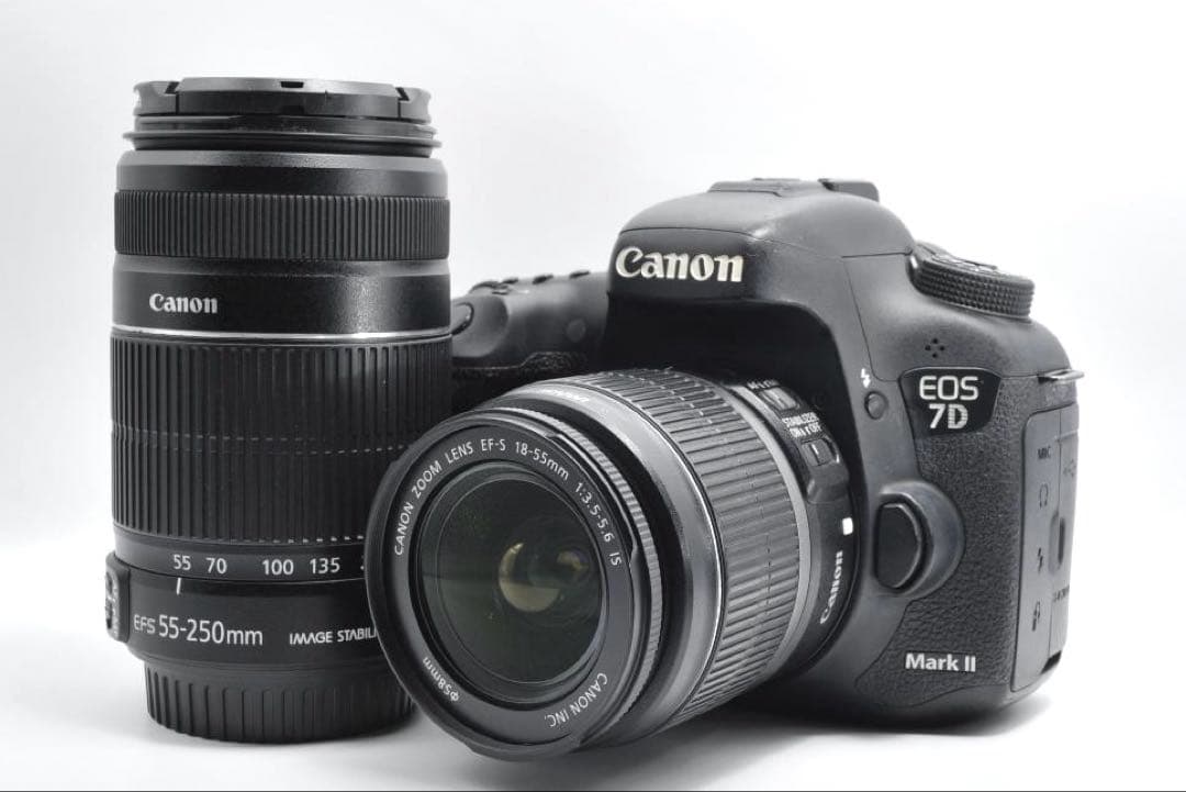 望遠レンズ付✨Canon 7D MarkⅡ 高速連写 スマホ転送 一眼レフカメラ