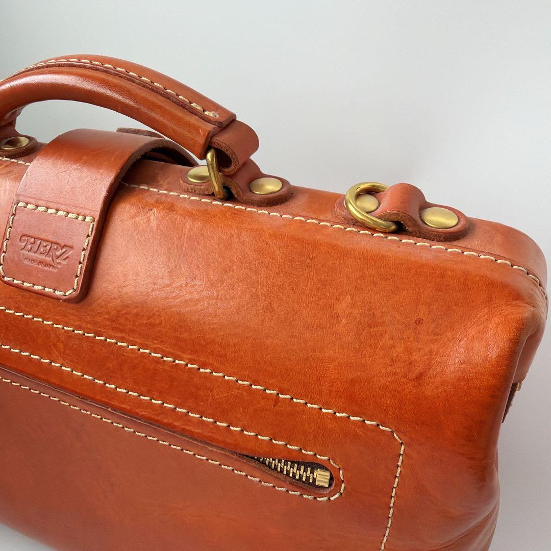 HERZ ソフトダレスバッグ ビジネスバッグ キャメル ブラウン