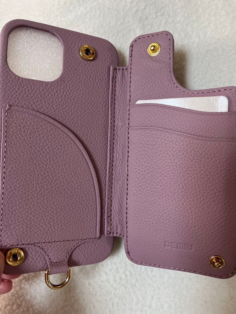 DEMIU ラベンダー 手帳型ケース 新品未使用品
