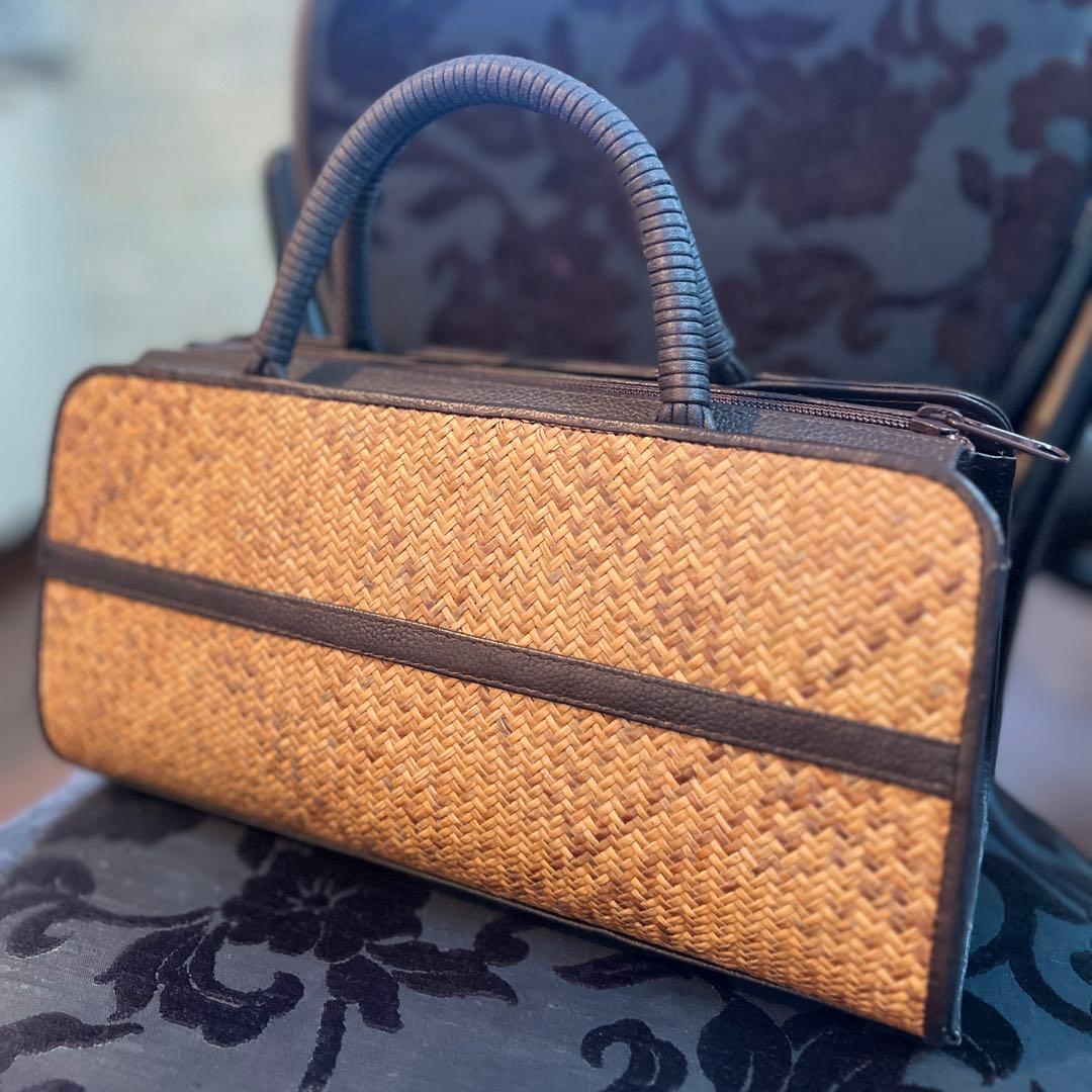 ☆一時的に値下げします！￥9500→￥8500 和装バッグ 籐網代