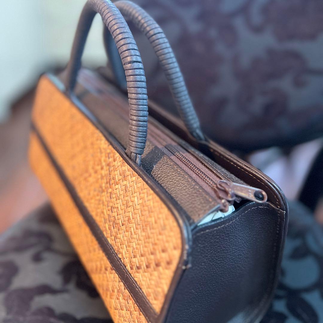 ☆一時的に値下げします！￥9500→￥8500 和装バッグ 籐網代