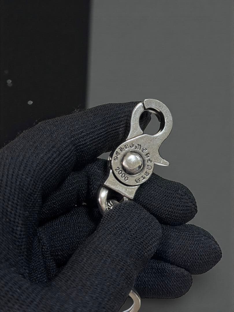 フック式 キーホルダー ダガーチャーム フローラルチェーン シルバー キーリング