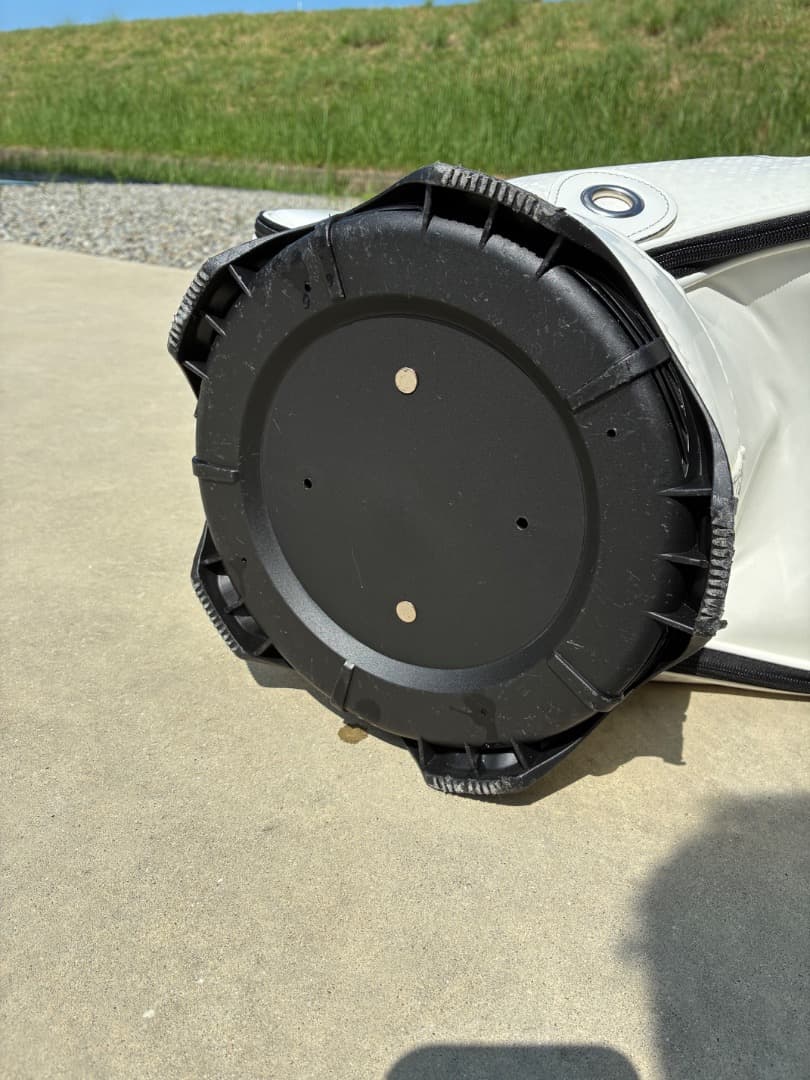 ブラックフラ割【綺麗です】DYNAMAX ゴルフバッグ・キャディバッグ ホワイト