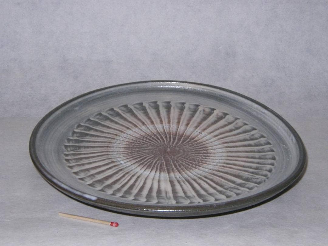 小鹿田焼「切立丸皿（刷毛目）８寸」1枚【 送料確認用出品 】