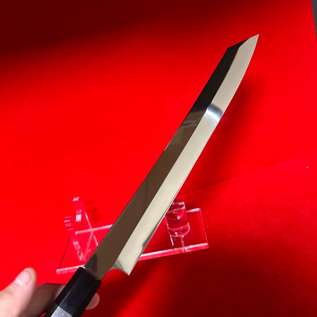 01536 包丁　剣型切付　尺　鏡面仕上げ　切味抜群　箱付　未使用品