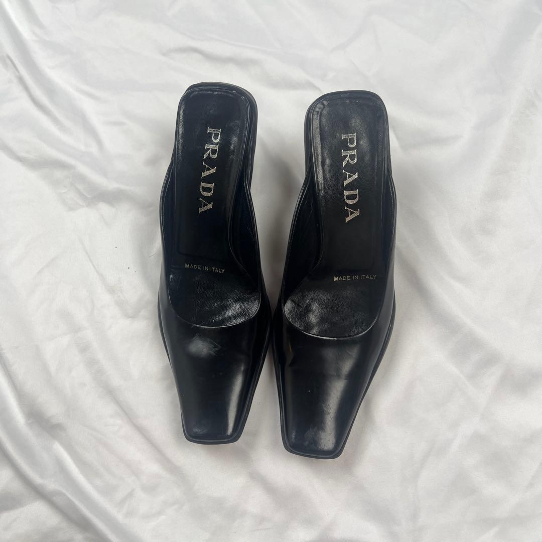 靴 Arcive PRADA leather mules black