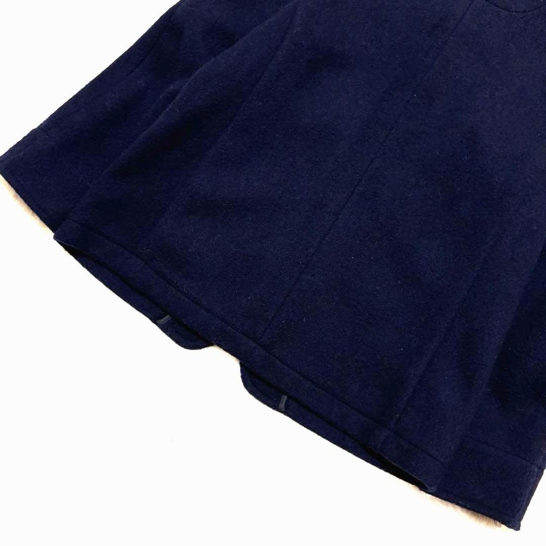 ✨美品✨ダントン　ウールモッサコート　胡桃ボタン　ネイビー　サイズ40
