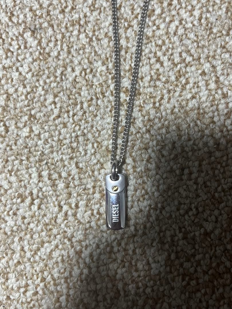 DIESEL シルバー色 ネックレス ギフトバッグ付き