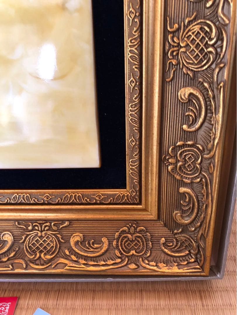 ノリタケ　陶版　額　アオカケス　ハンドペイント