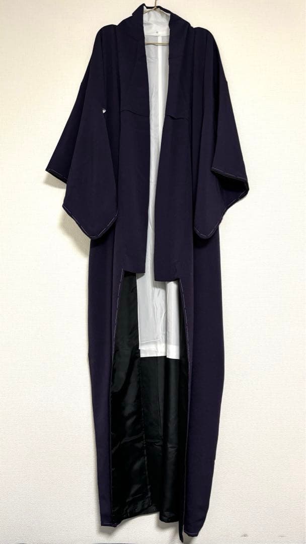 新品【ふりふ】袷着物「色無地」ダークパープル