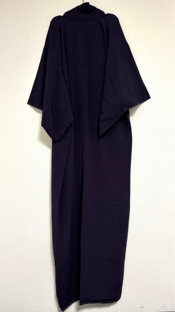 新品【ふりふ】袷着物「色無地」ダークパープル