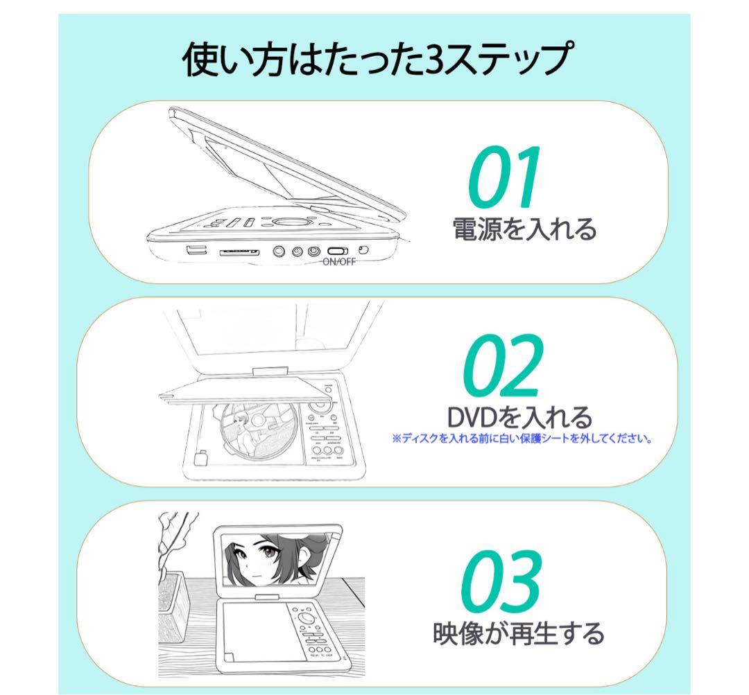 ポータブルDVDプレーヤー 10.5インチ