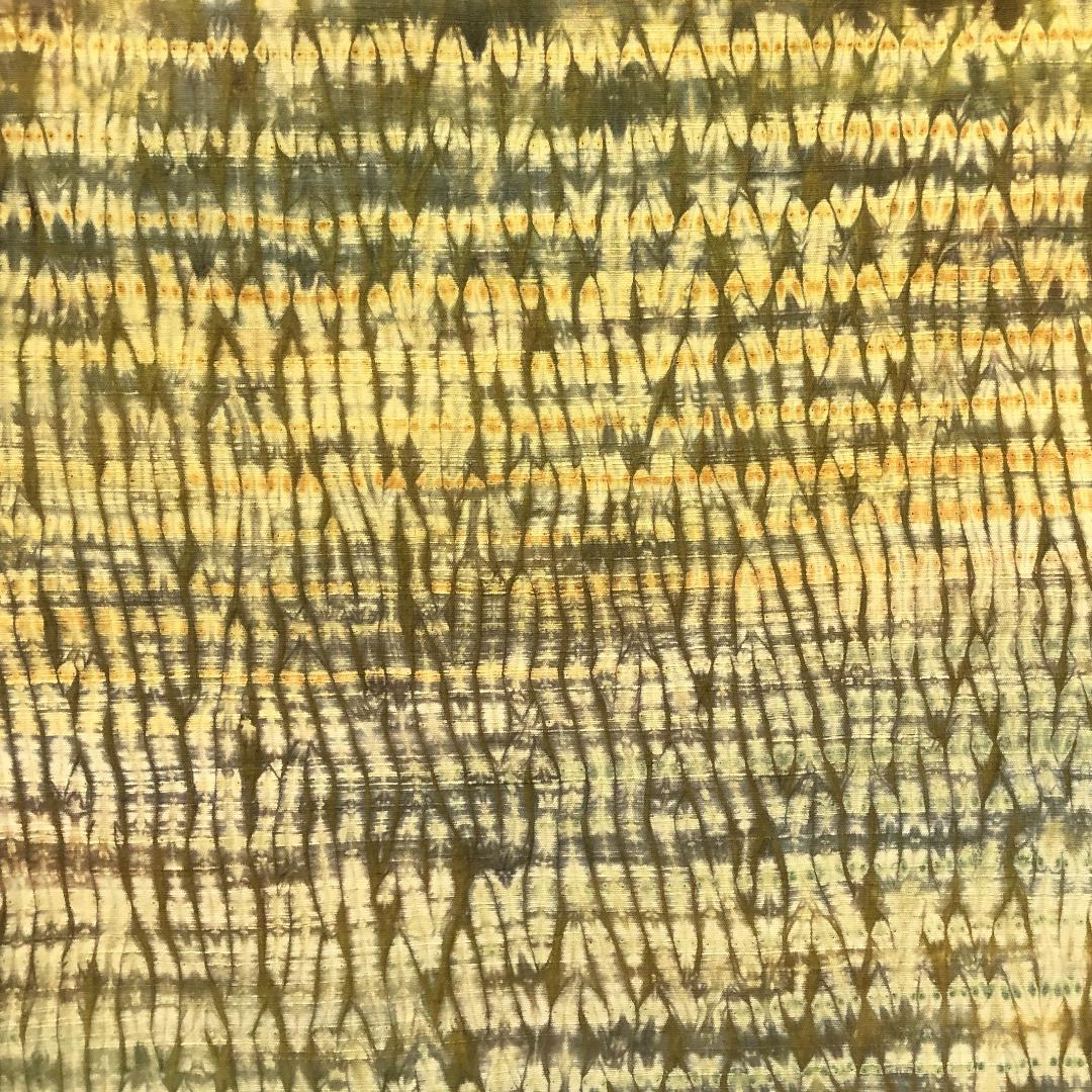 ☆ 付下げ 菅原工房 菅原結 漢方染 絞り 蝋色 トールサイズ K-5386