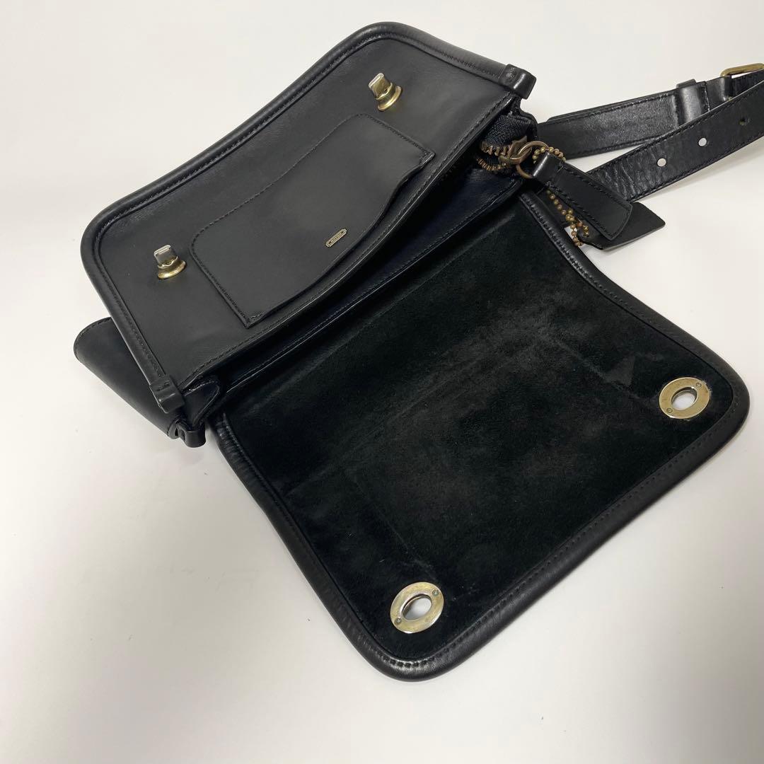 美品 coach ボディバッグ レガシー ターンロック レザー 黒 y2k