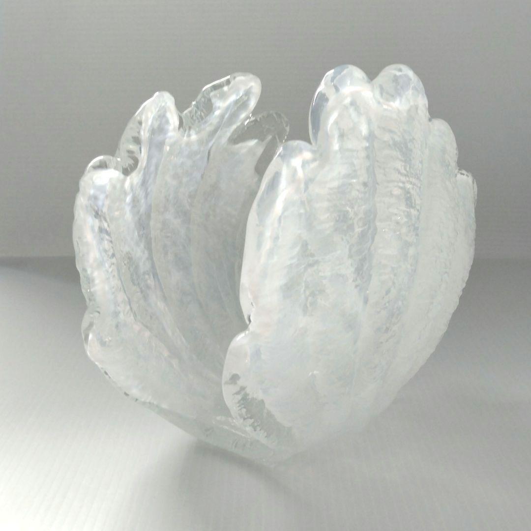 希少 アンティーク 岩田藤七 岩田工芸硝子 ガラス オブジェ 置物 シェル 貝