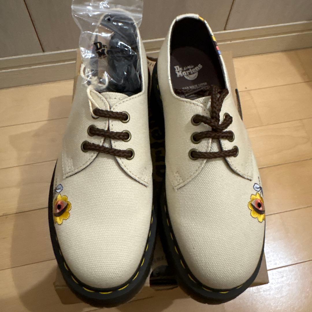 Dr. Martens 1461 アイボリー 花柄刺繍　最終値下げ