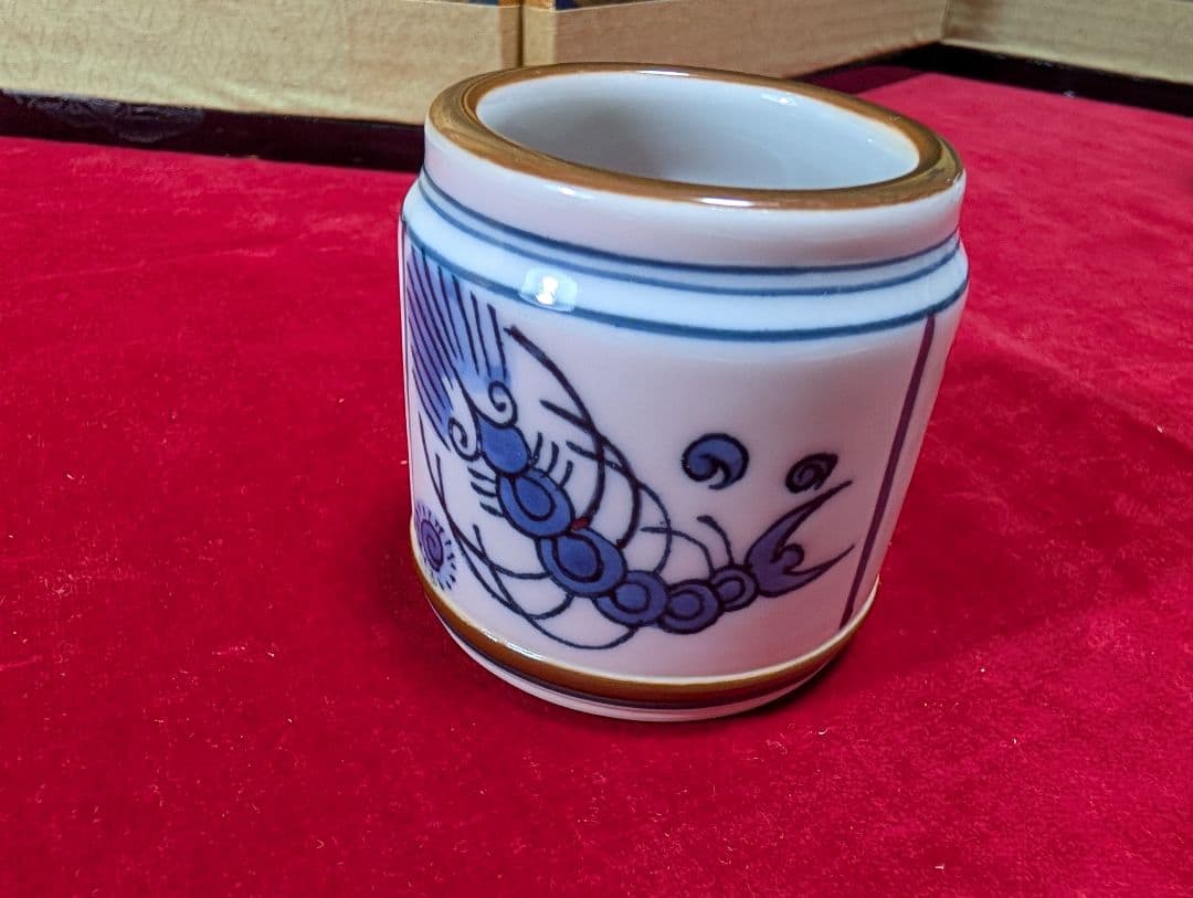 茶道具　皆具　染付祥文　平安 手塚祥堂