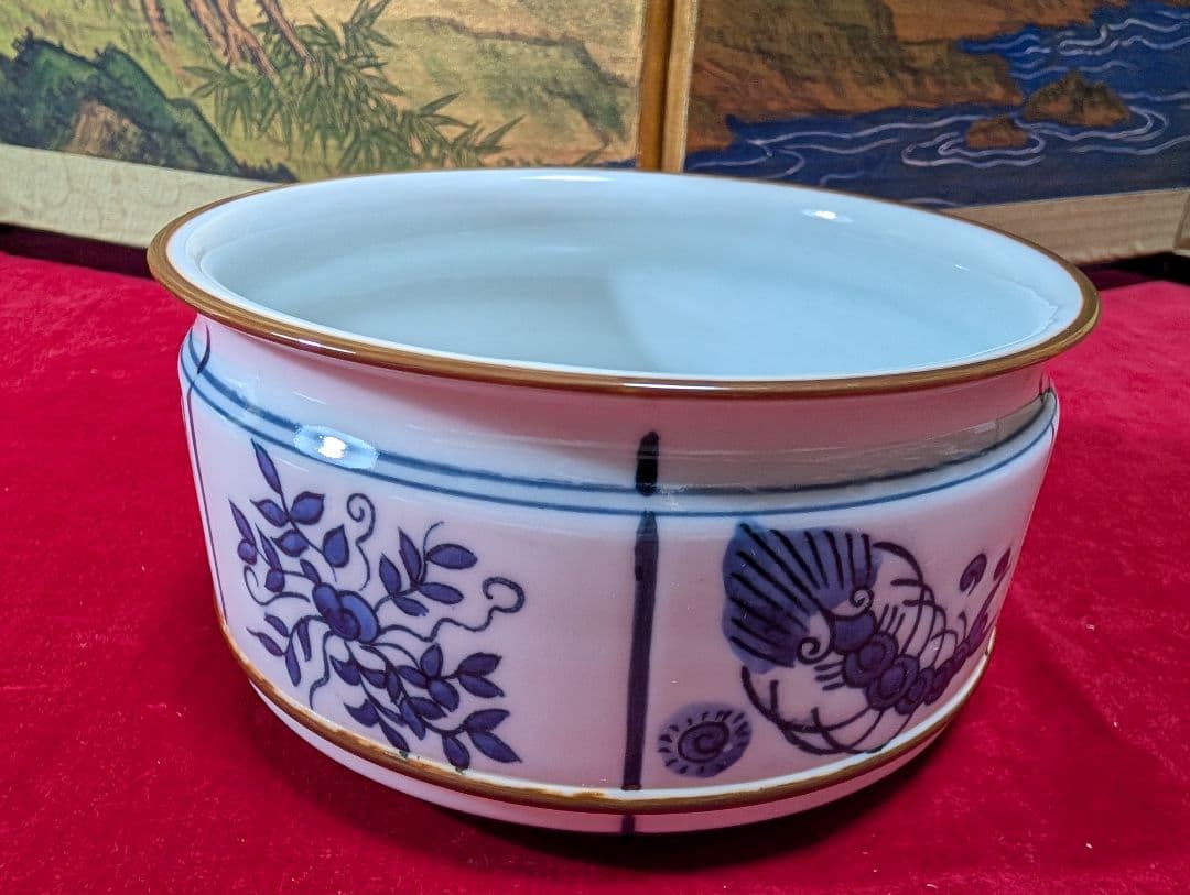 茶道具　皆具　染付祥文　平安 手塚祥堂