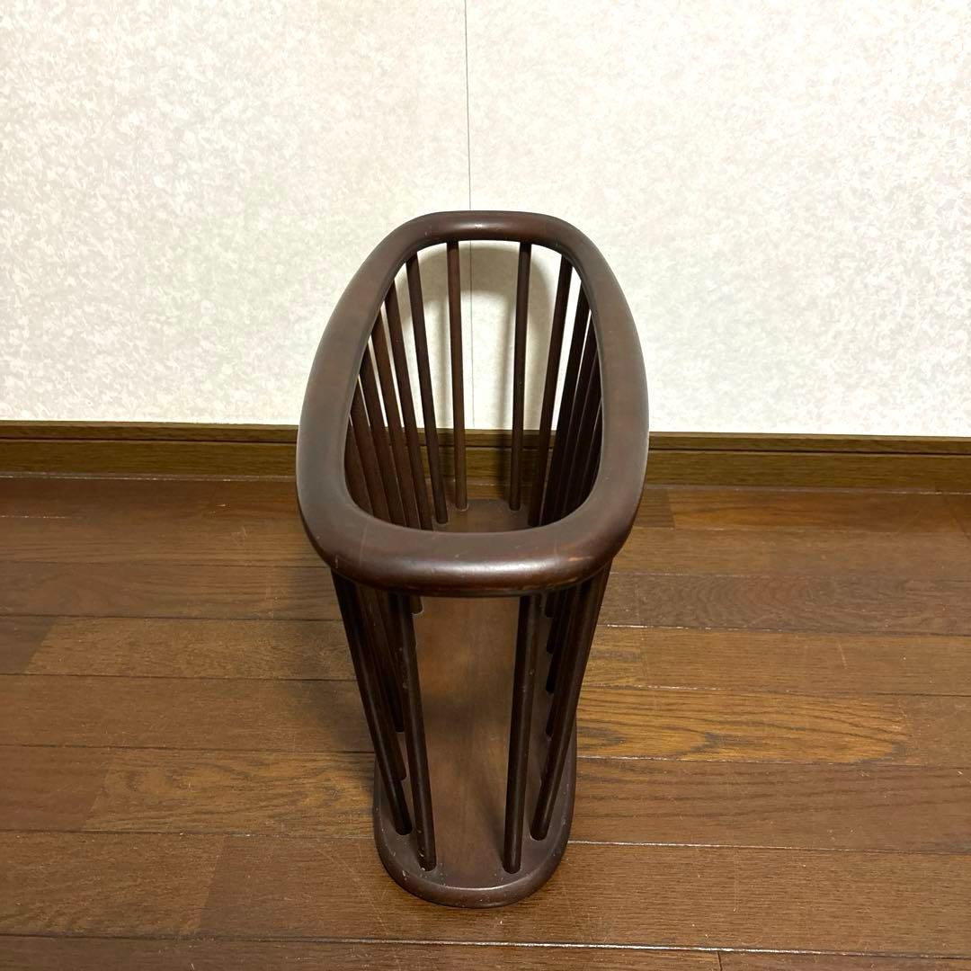 【良品】飛騨産業 マガジンラック 楕円 ヴィンテージ