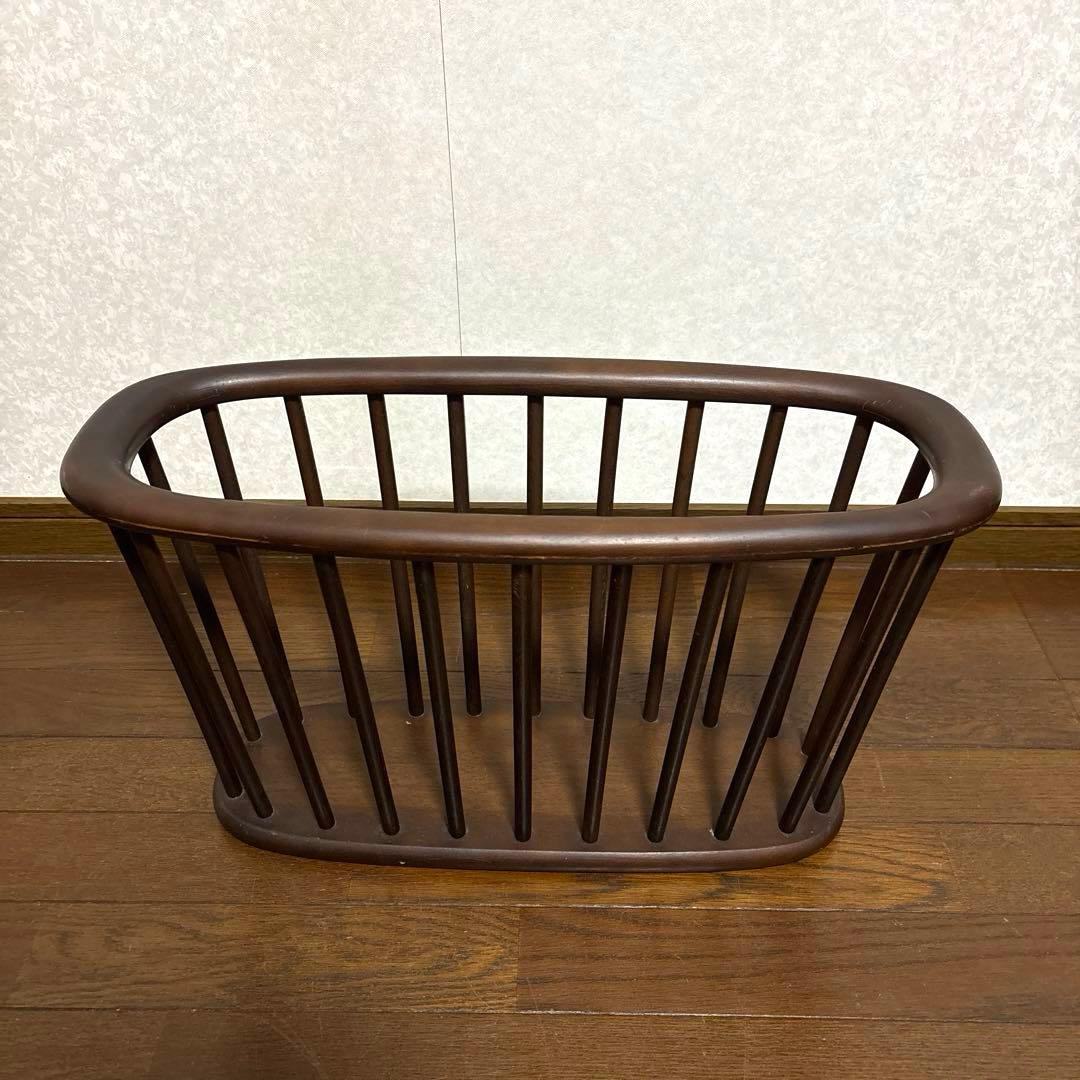 【良品】飛騨産業 マガジンラック 楕円 ヴィンテージ