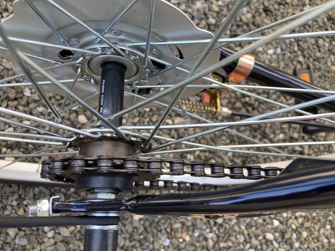 【引取限定】affiche シティサイクル 黒 前バスケット付き