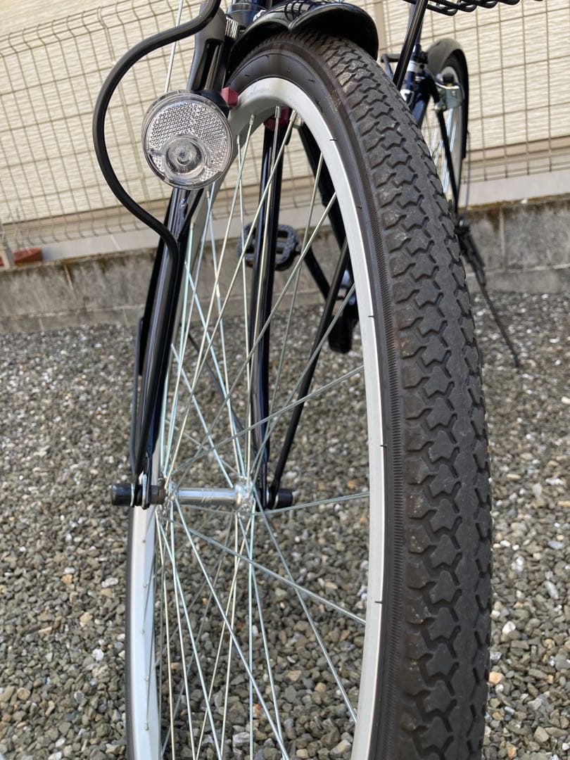 【引取限定】affiche シティサイクル 黒 前バスケット付き