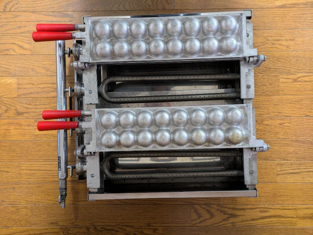 業務用たこ焼き器　16穴　2枚　計32穴　プロパンガス