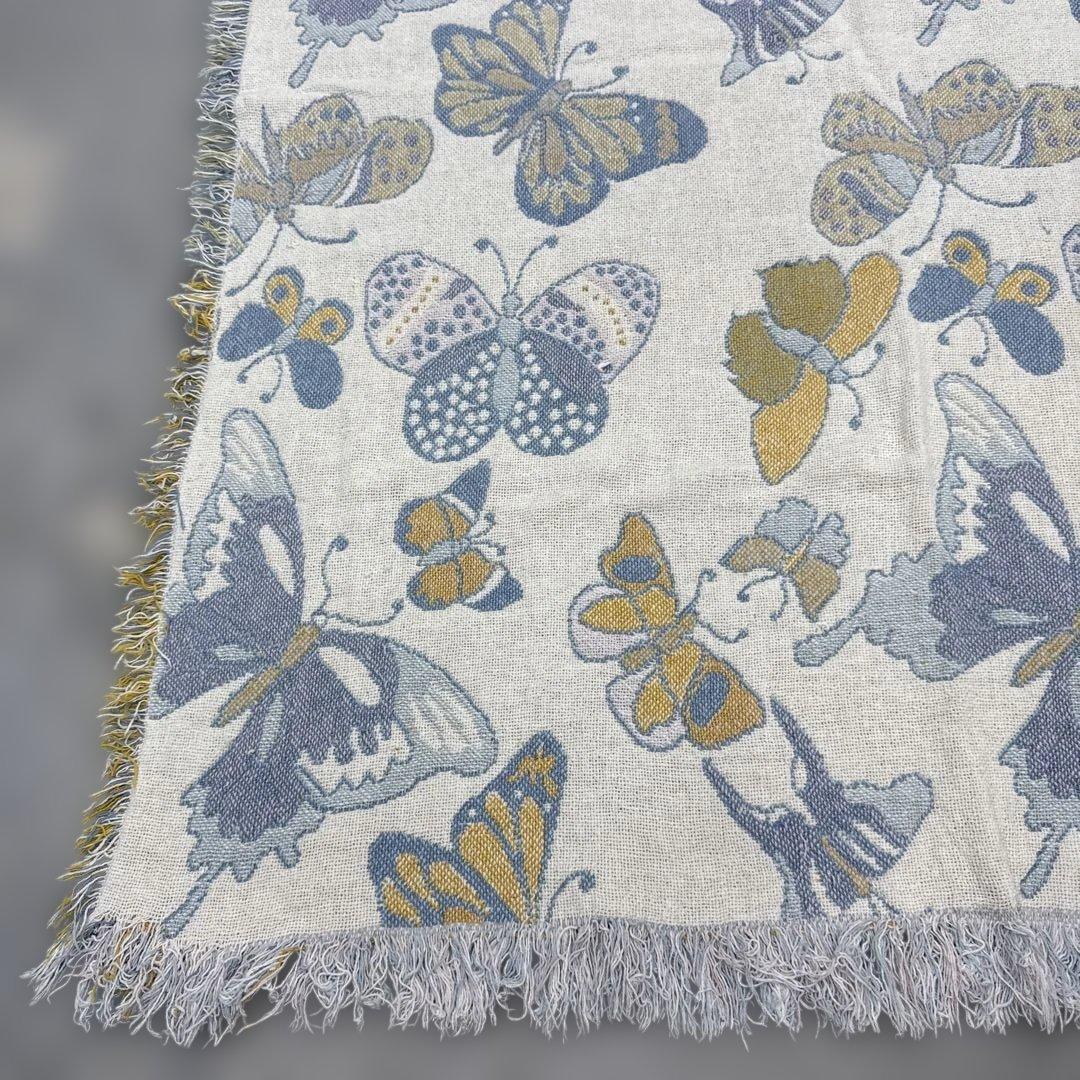 蝶々　マルチカバー　ソファーカバー　ヴィンテージラグ　150x115