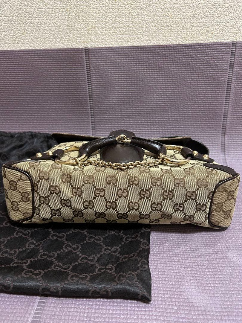 M*a様 希少 GUCCI ホースビット ショルダーバッグ GGキャンバス