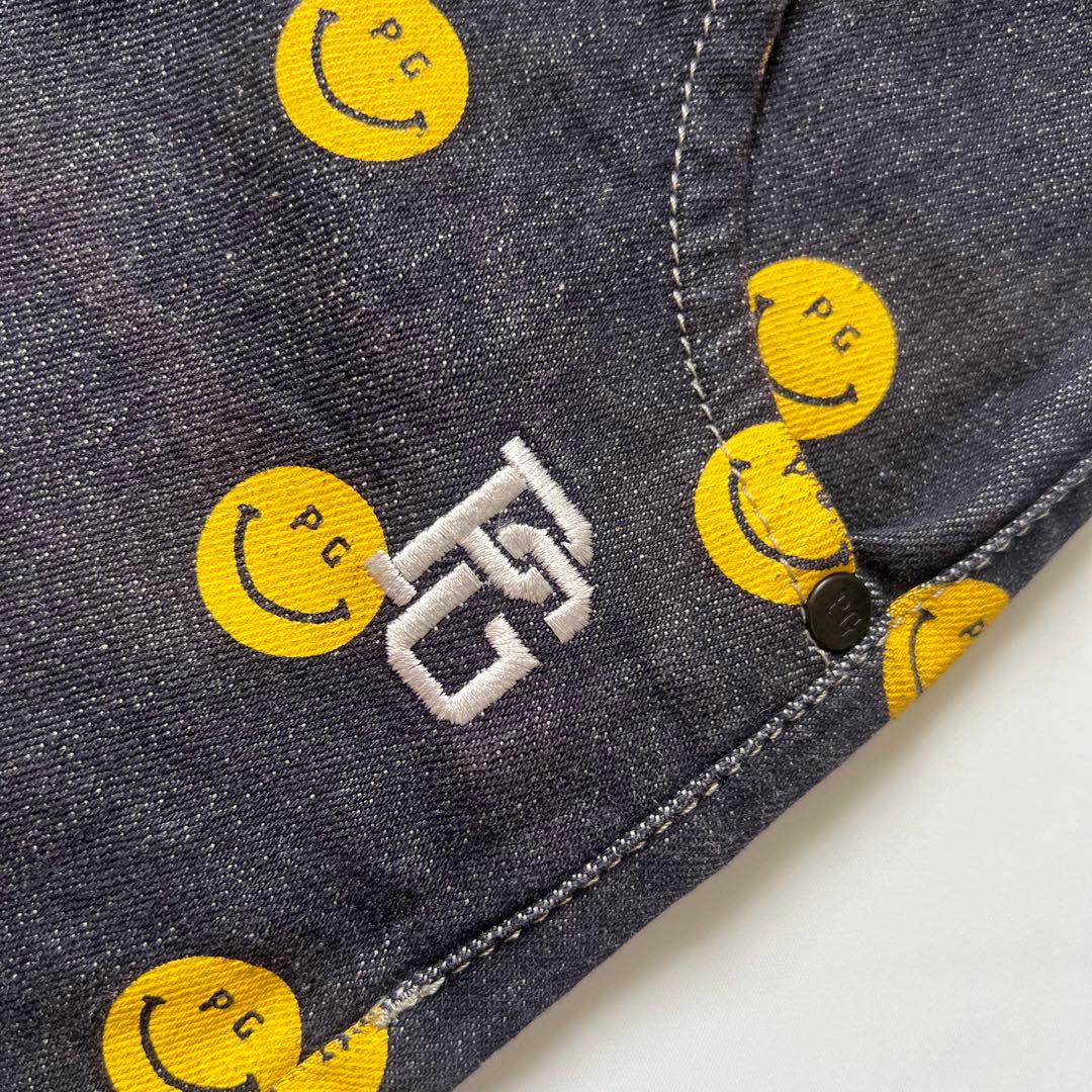 Pearly gates パーリーゲイツ　デニム　ハーフパンツ　スマイル　L