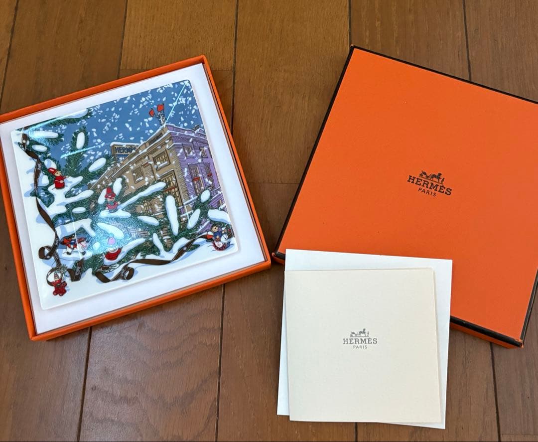 エルメス　フォーブル２４番地のクリスマス　小皿　美品