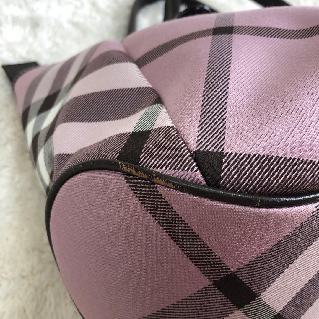 BURBERRY ピンクノバチェック ハンドバッグ