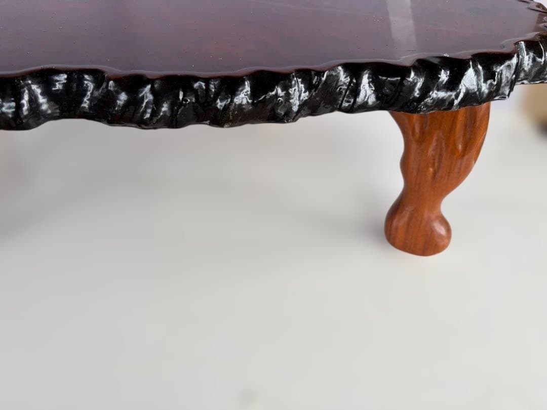 花梨　 一枚板 座卓 唐木系 無垢 天然木　ローテーブル　和家具 01d145