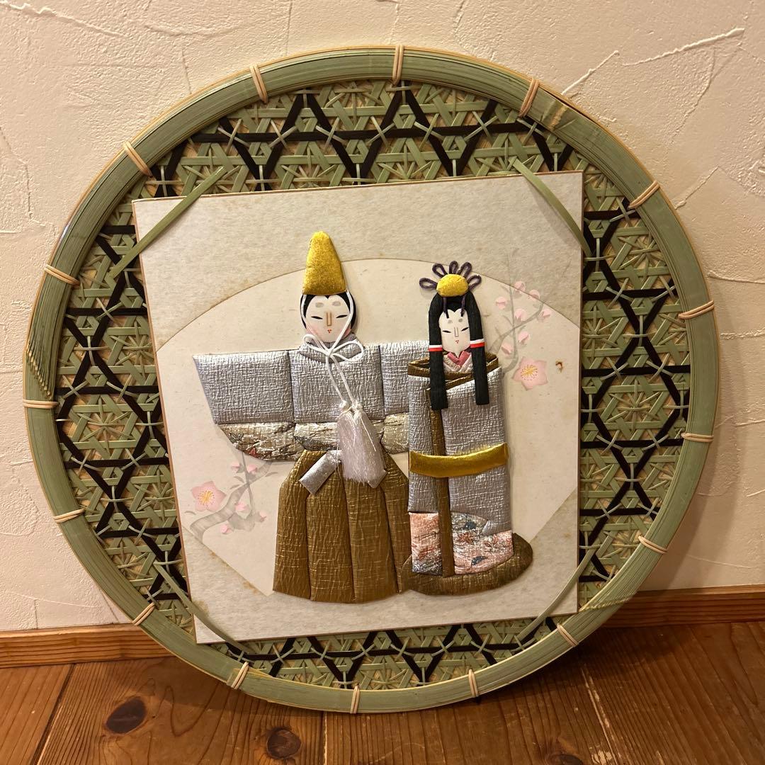 竹細工　壁掛け　色紙掛け　飾り台