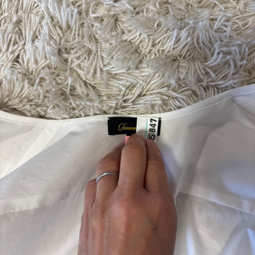 ドゥロワー　FALL2 コットンブザムノーカラーシャツ36