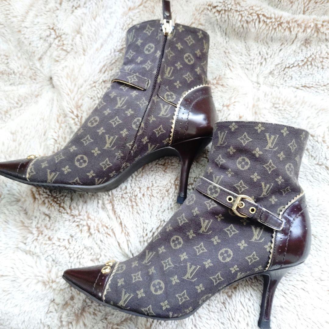LOUIS VUITTON モノグラムミニ ショートブーツ 36