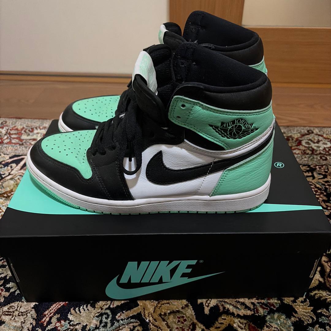 エアジョーダン ハイカット シューズ ブラック/ミント