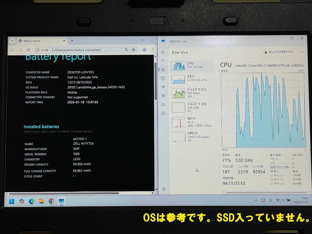 訳あり DELL Latitude 7414 Rugged Extreme