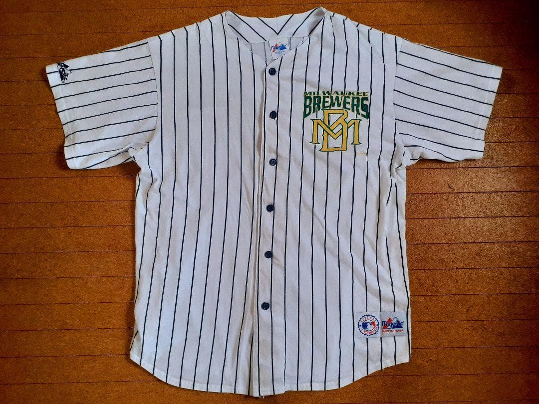 激レア！MLBミルウォーキー・ブリュワーズ ビンテージユニフォーム XL 野球