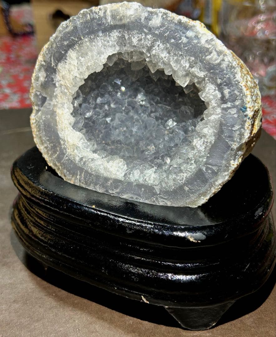 ☆別格高級品！福運大黒秘宝⑤大開運！水晶　アゲート　クラスター　原石ドーム　置物