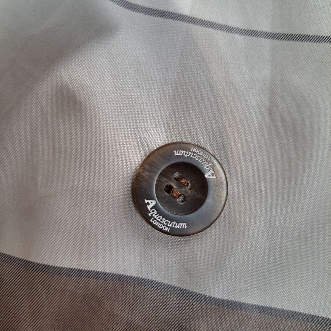 【美品】【Aquascutum】トレンチデザイン チェック レインコート