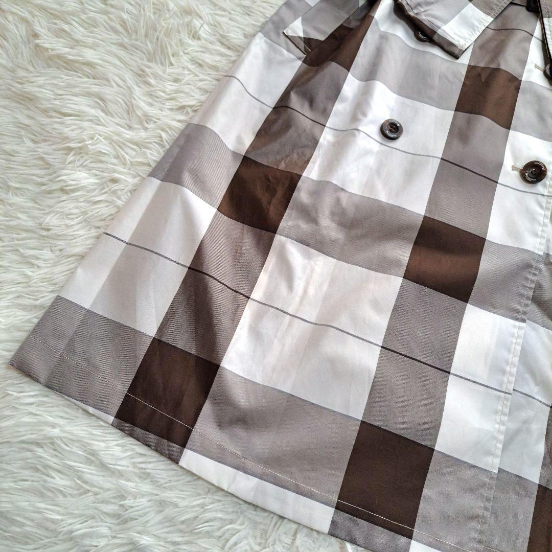 【美品】【Aquascutum】トレンチデザイン チェック レインコート