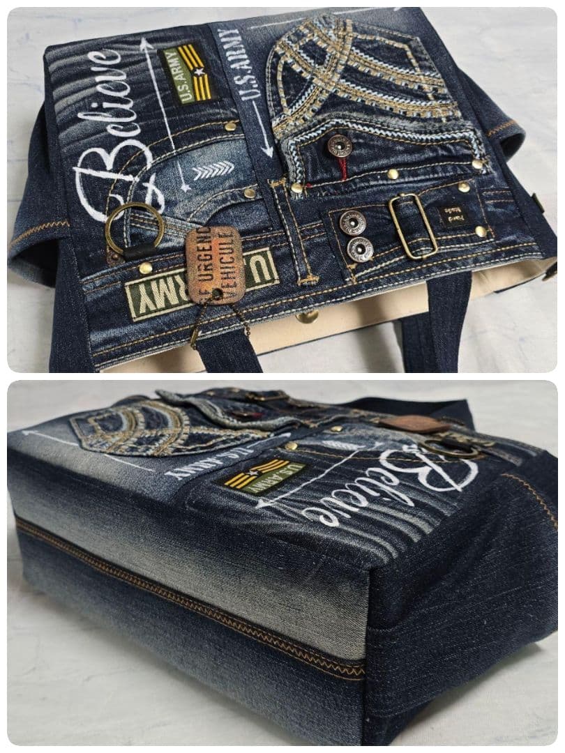 デニムリメイクトートバッグ大きめ ＆サコッシュ 4点 専用